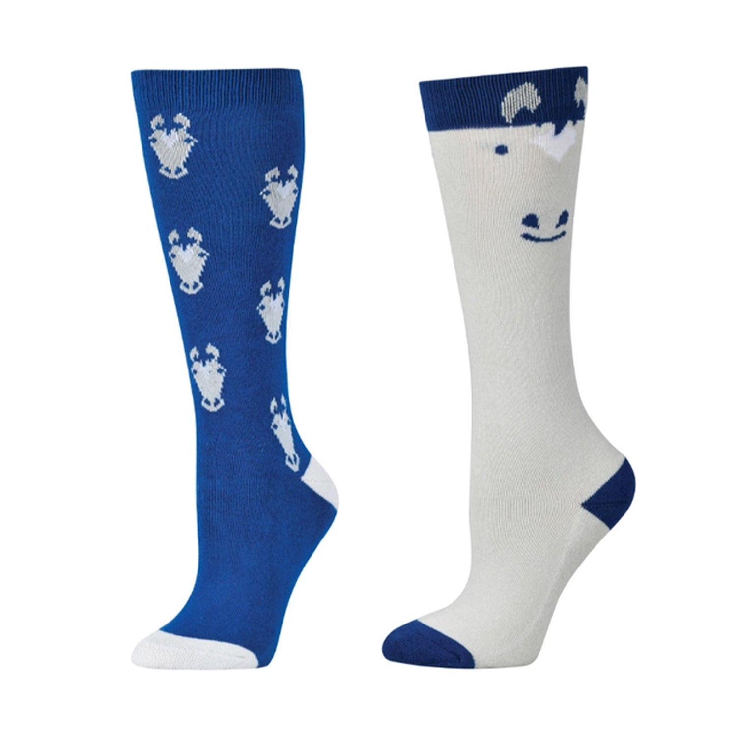Cornflower Blue - Back - Dublin Childrens-Kids Peekaboo High Riding Socks (Pack of 3)