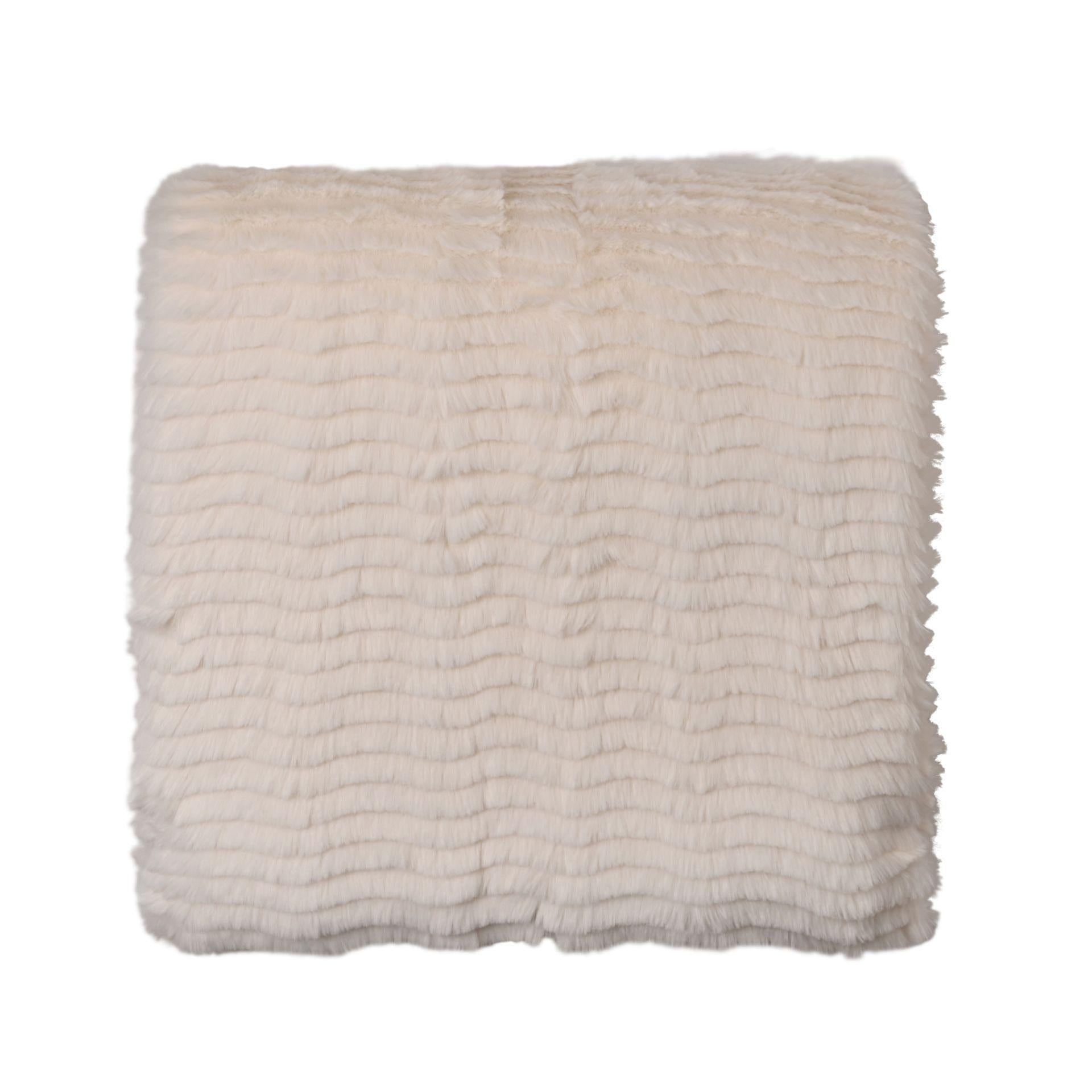 White - Pack Shot - Hestia Ivory Ripple Throw 150cm x 200cm