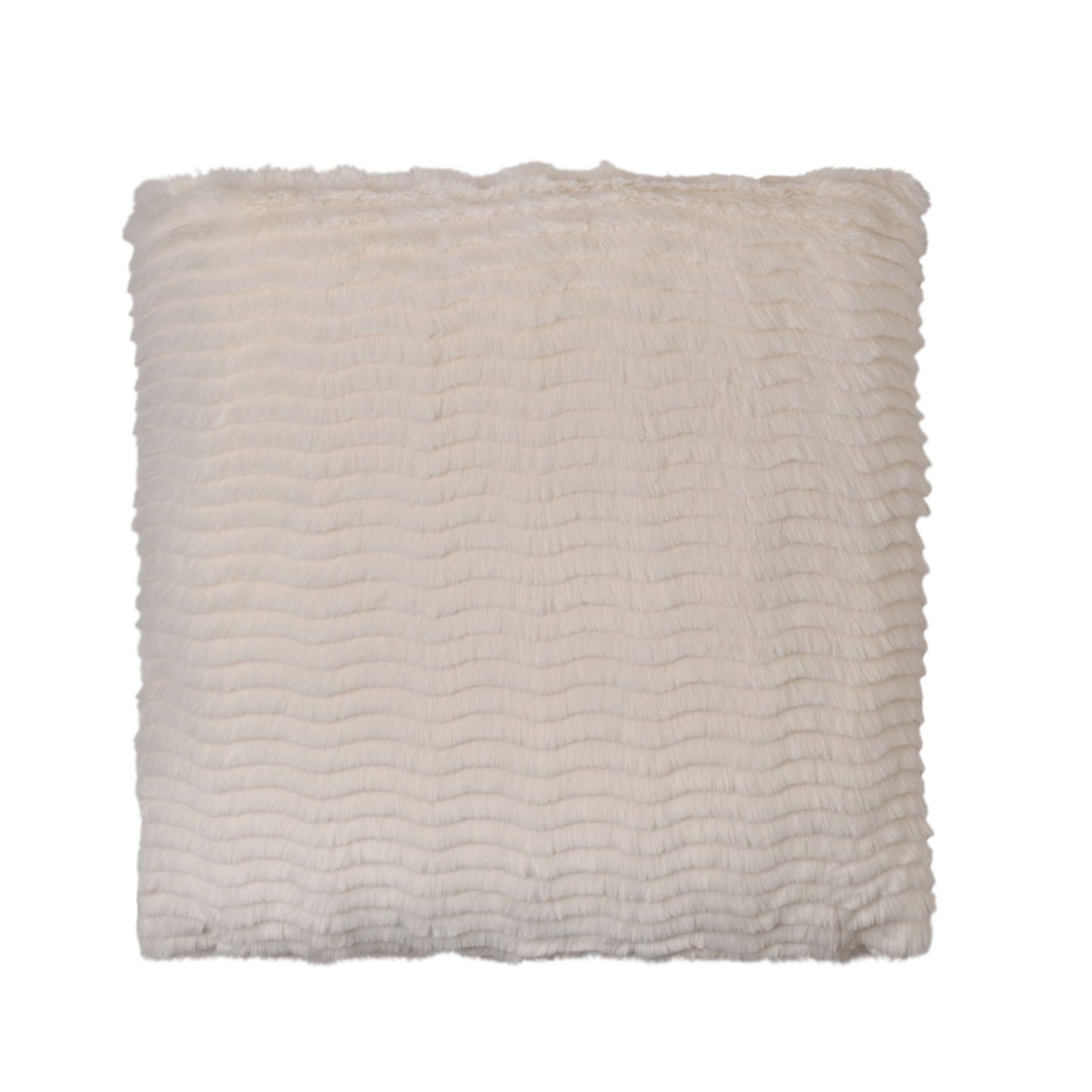 White - Front - Hestia Ivory Ripple Cushion 50cm x 50cm