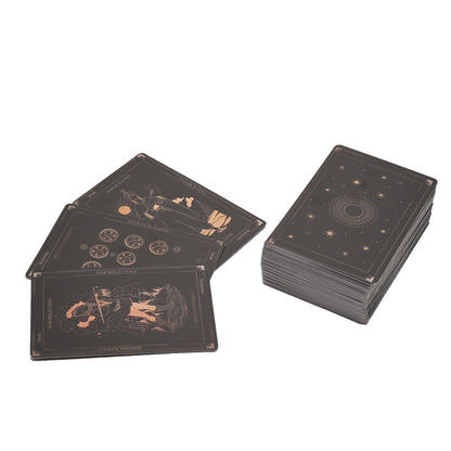 Black - Pack Shot - Tarot Cards & Crystal Set in a Velvet Pouch