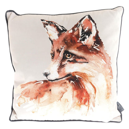 Grey - Front - Meg Hawkins Fox Cushion 40cm