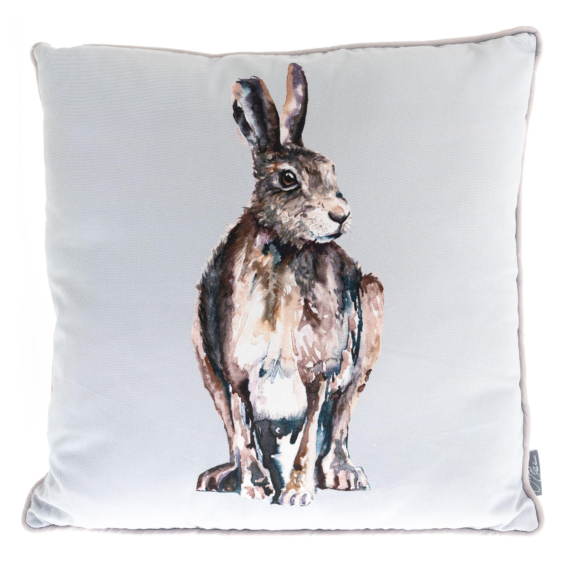 White - Front - Meg Hawkins Hare Cushion 40cm