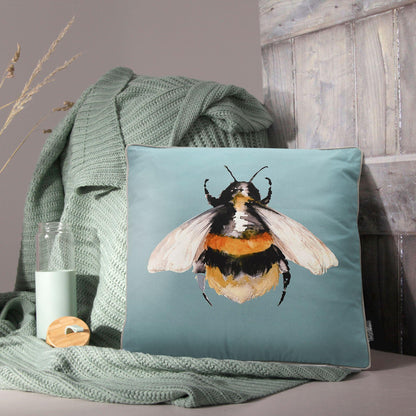 Blue - Back - Meg Hawkins Bee Cushion 40cm *(10-12)*