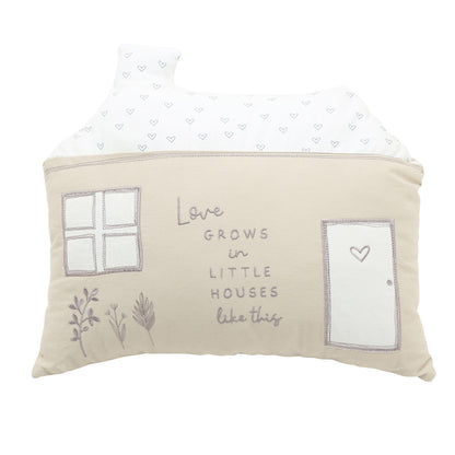Beige - Front - Moments Cushion - Love Grows Little Houses