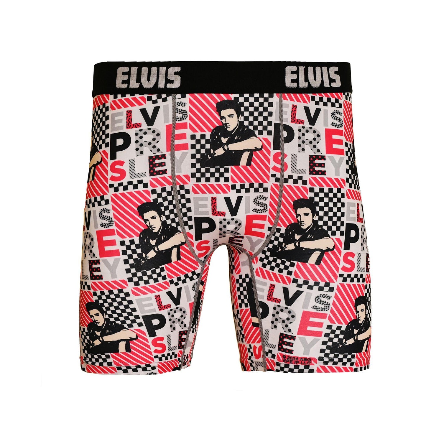 White - Front - Odd Sox Mens Boxers Elvis - Medium
