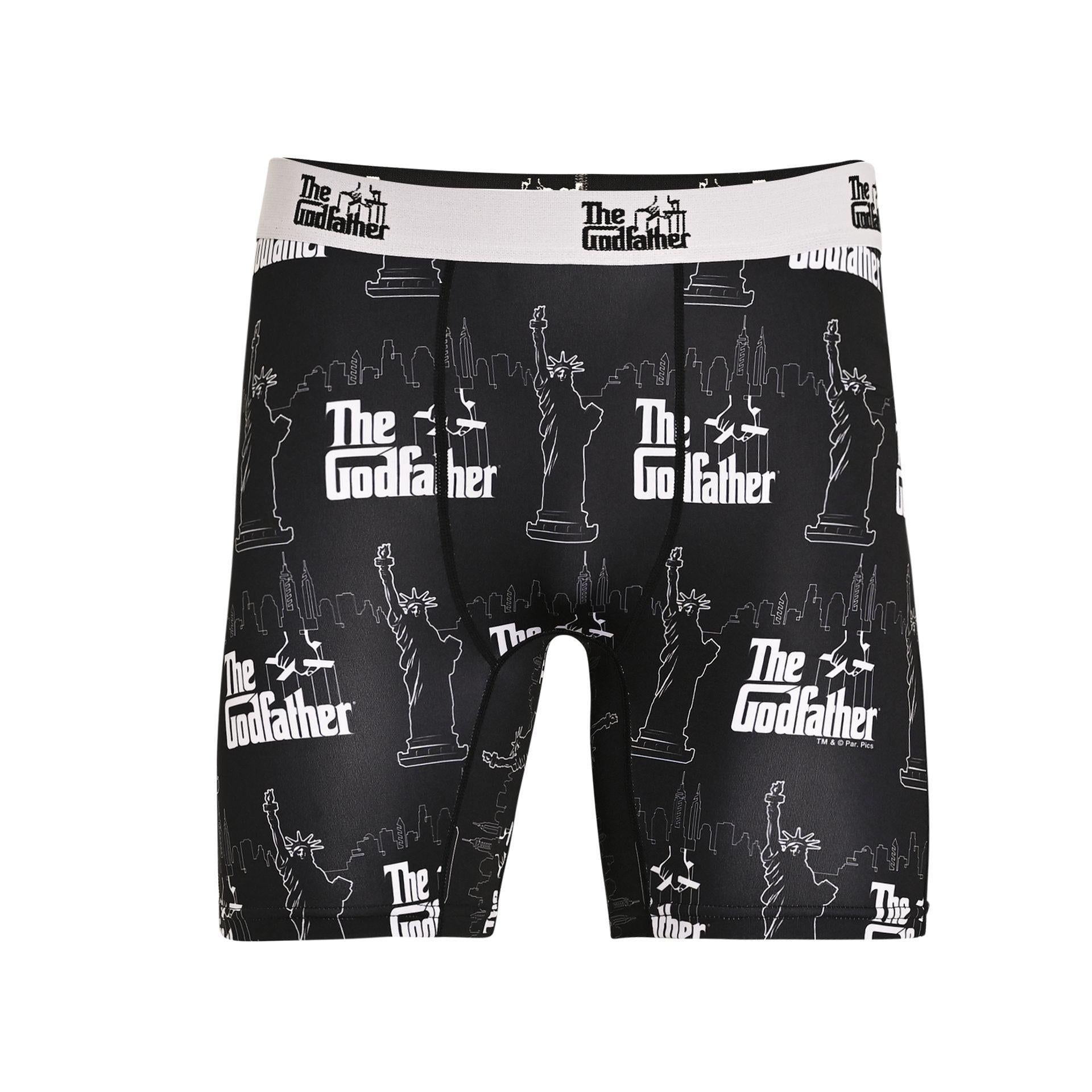 Black - Front - Odd Sox Mens Boxers Godfather - Medium