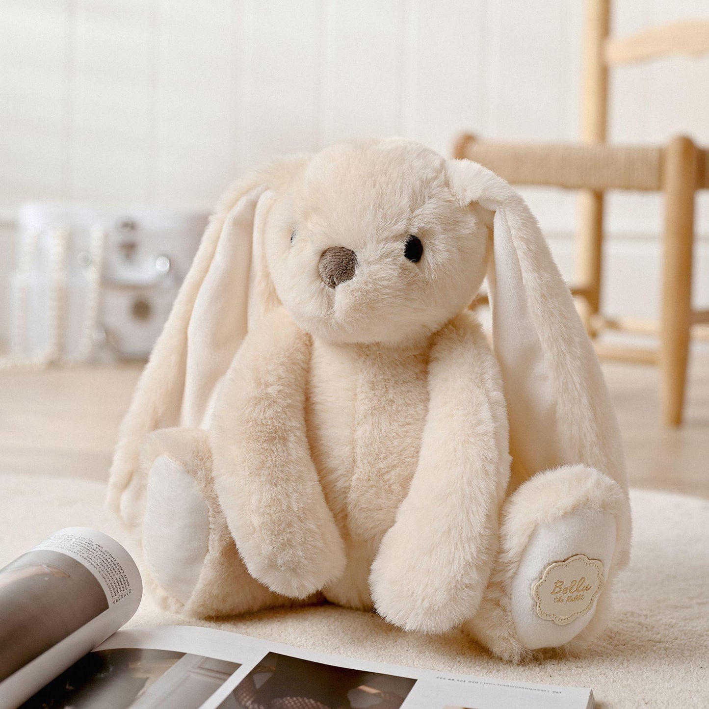 White - Back - Bella The Classical Plush White Bunny 30 cm