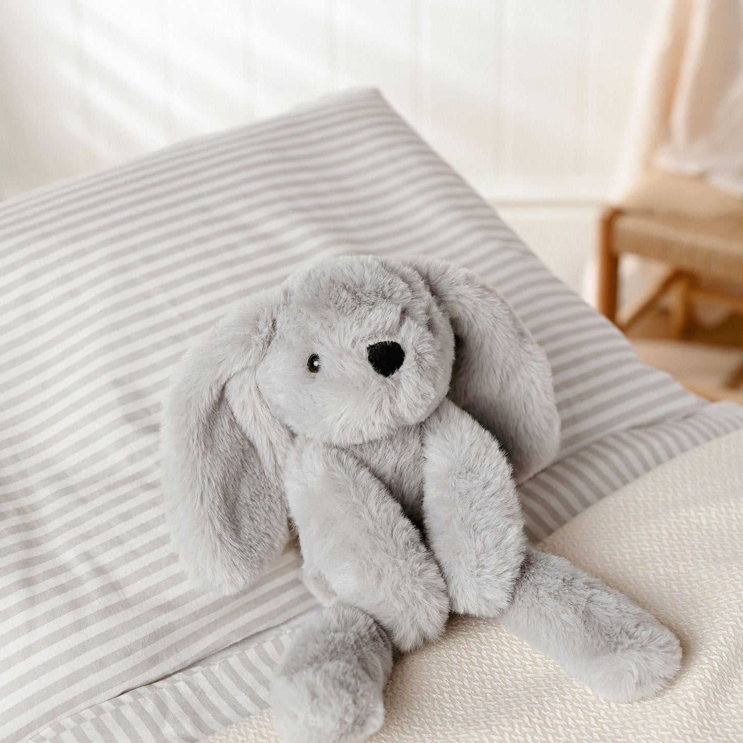 Grey - Lifestyle - Theo The Plush Long Leg Grey Bunny 35 cm