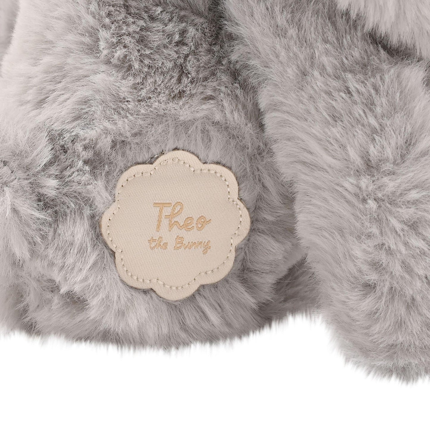 Grey - Pack Shot - Theo The Plush Long Leg Grey Bunny 35 cm