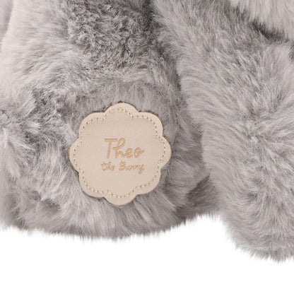 Grey - Pack Shot - Theo The Plush Long Leg Grey Bunny 35 cm