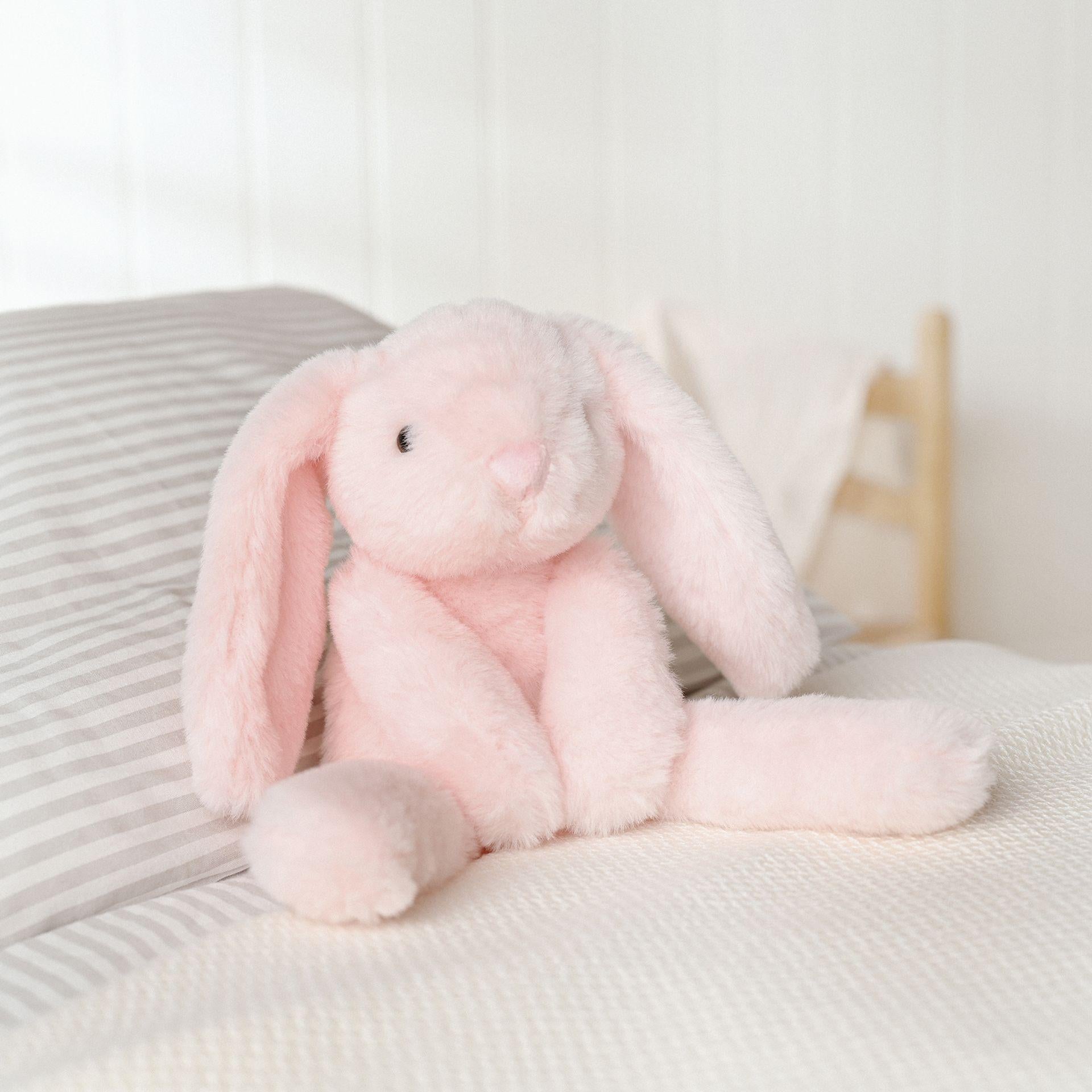 Pink - Lifestyle - Katie The Plush Long Leg Light Pink Bunny 35 cm
