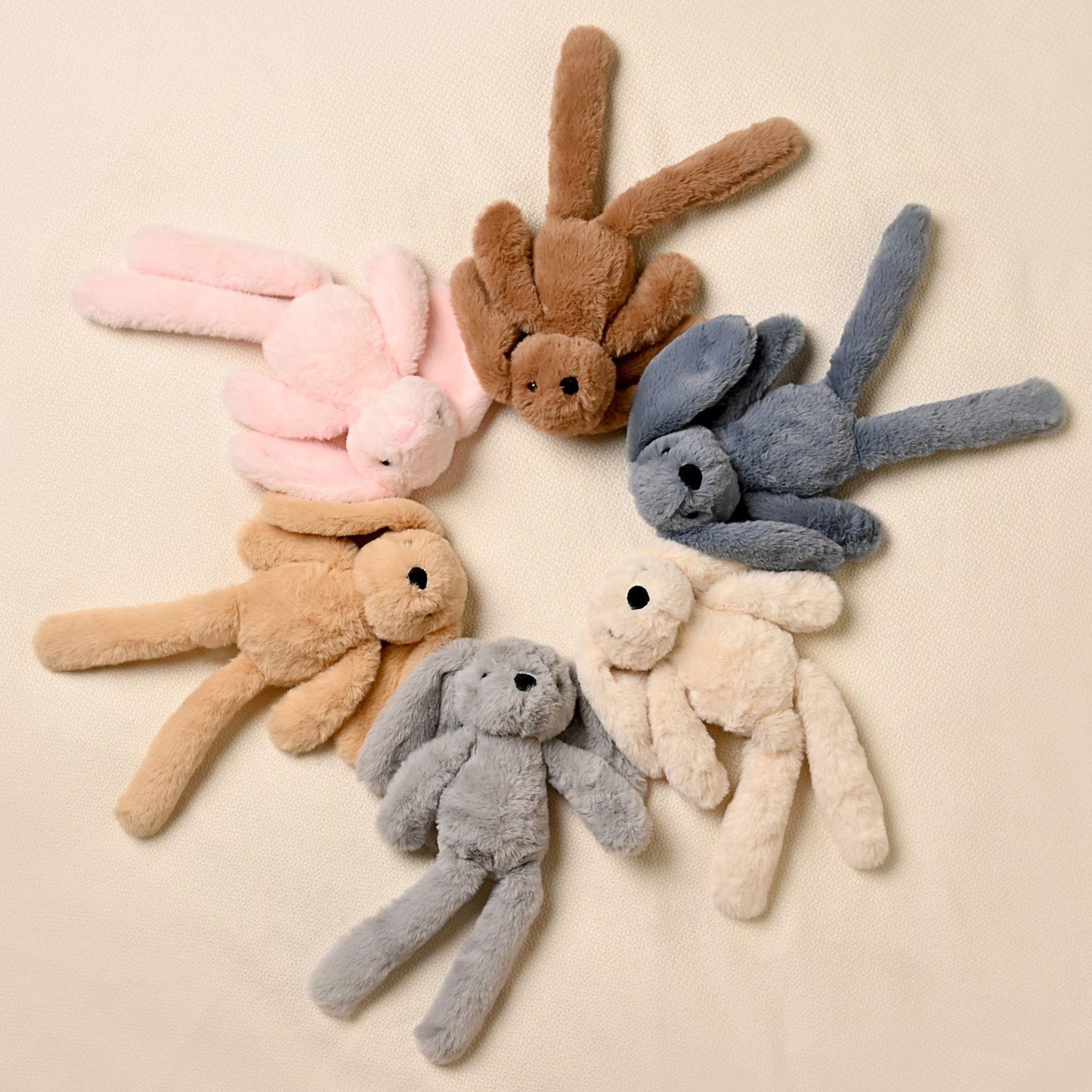 Pink - Close up - Katie The Plush Long Leg Light Pink Bunny 35 cm