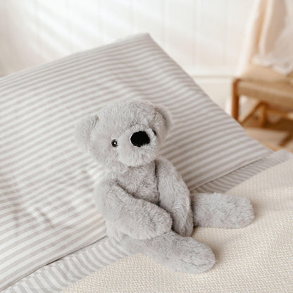 Grey - Pack Shot - Ste The Plush Long Leg Grey Teddy Bear 30 cm