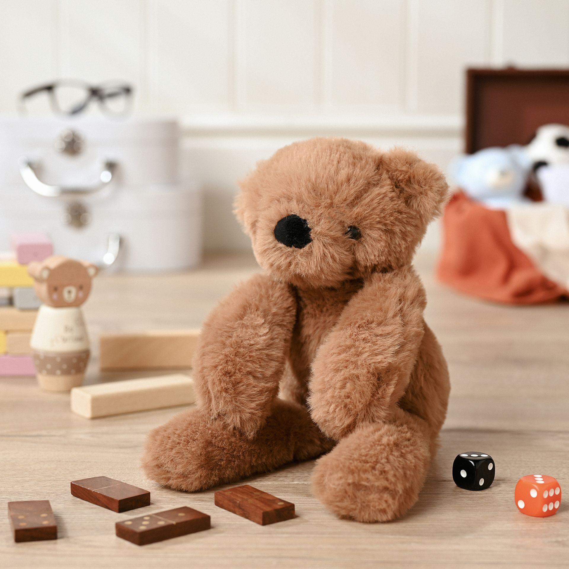 Dark Brown - Back - Hampton The Plush Long Leg Dark Brown Teddy Bear 30 cm