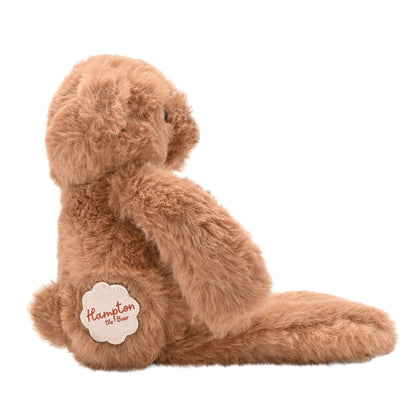 Dark Brown - Side - Hampton The Plush Long Leg Dark Brown Teddy Bear 30 cm