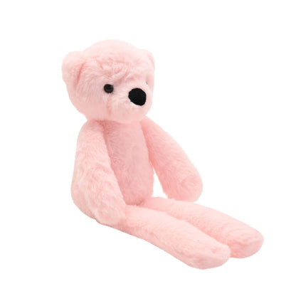 Pink - Front - Willow The Plush Long Leg Light Pink Teddy Bear 30 cm