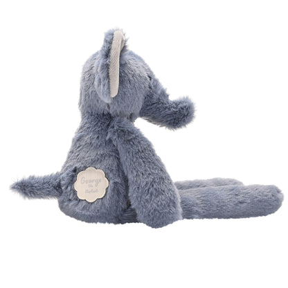 Dark Grey - Side - George The Plush Long Leg Petrol Elephant 35 cm
