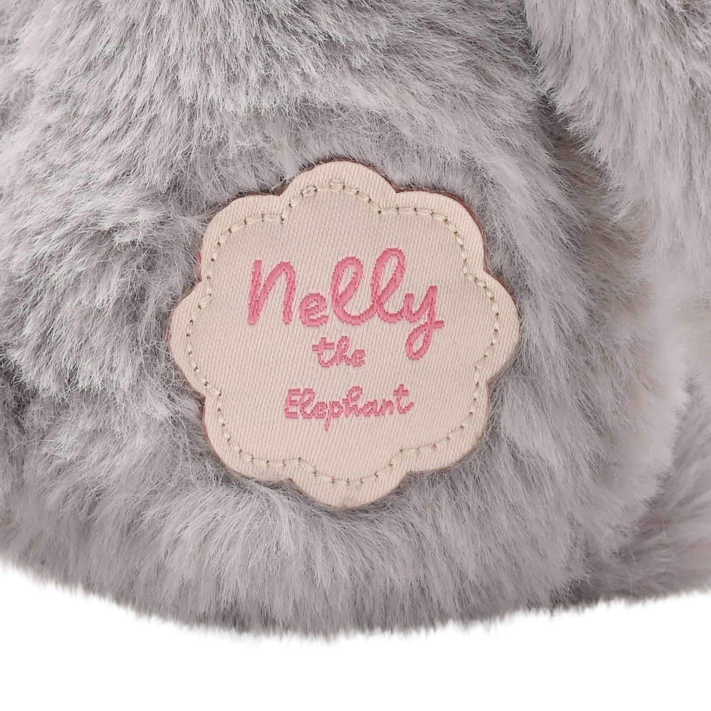 Light Grey - Pack Shot - Nelly The Plush Long Leg Grey Elephant 35 cm