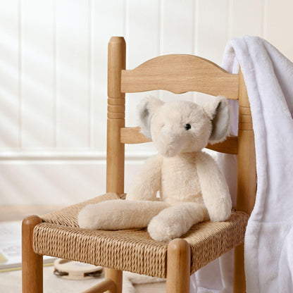 Cream - Back - Ellie The Plush Long Leg Cream Elephant 35 cm