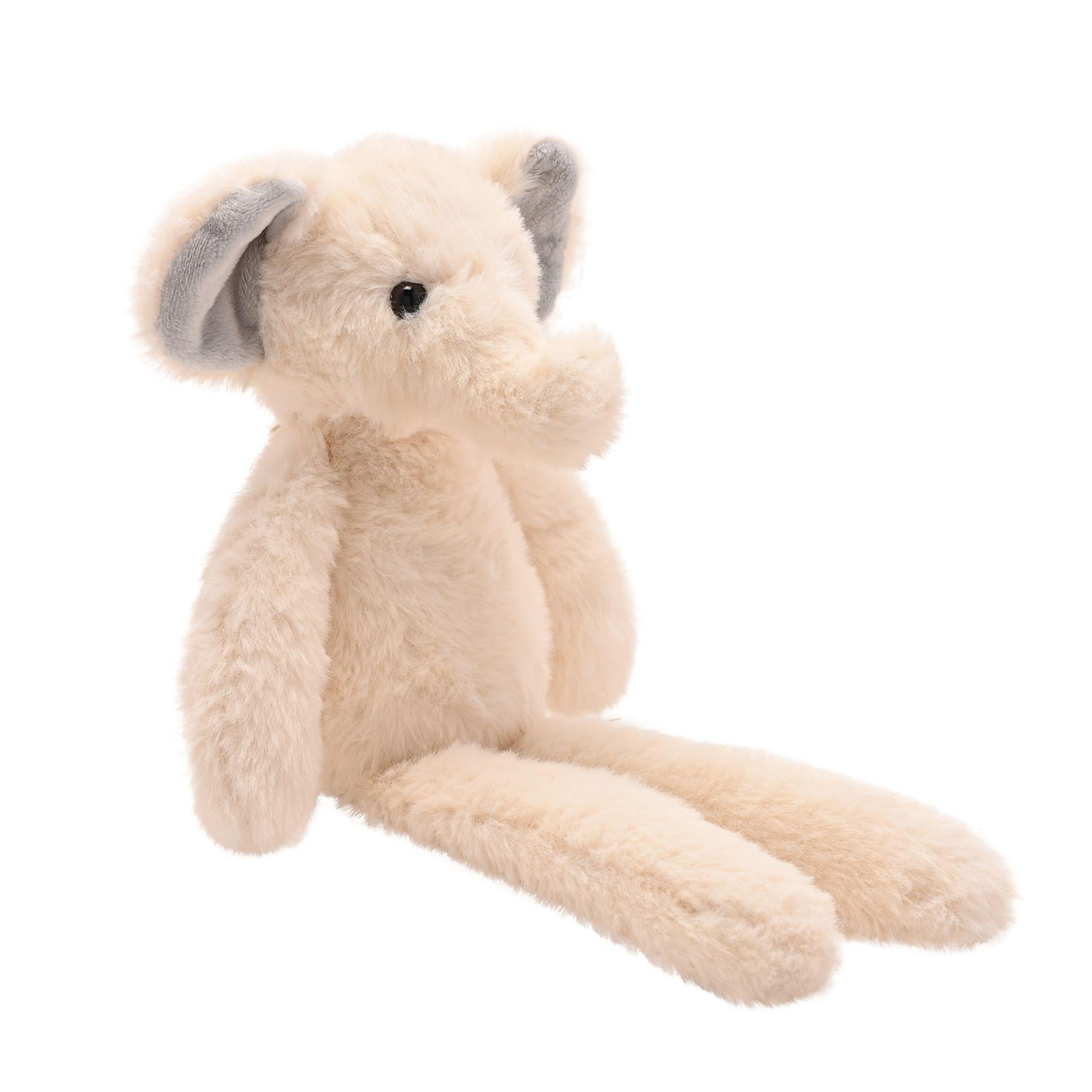 Cream - Front - Ellie The Plush Long Leg Cream Elephant 35 cm