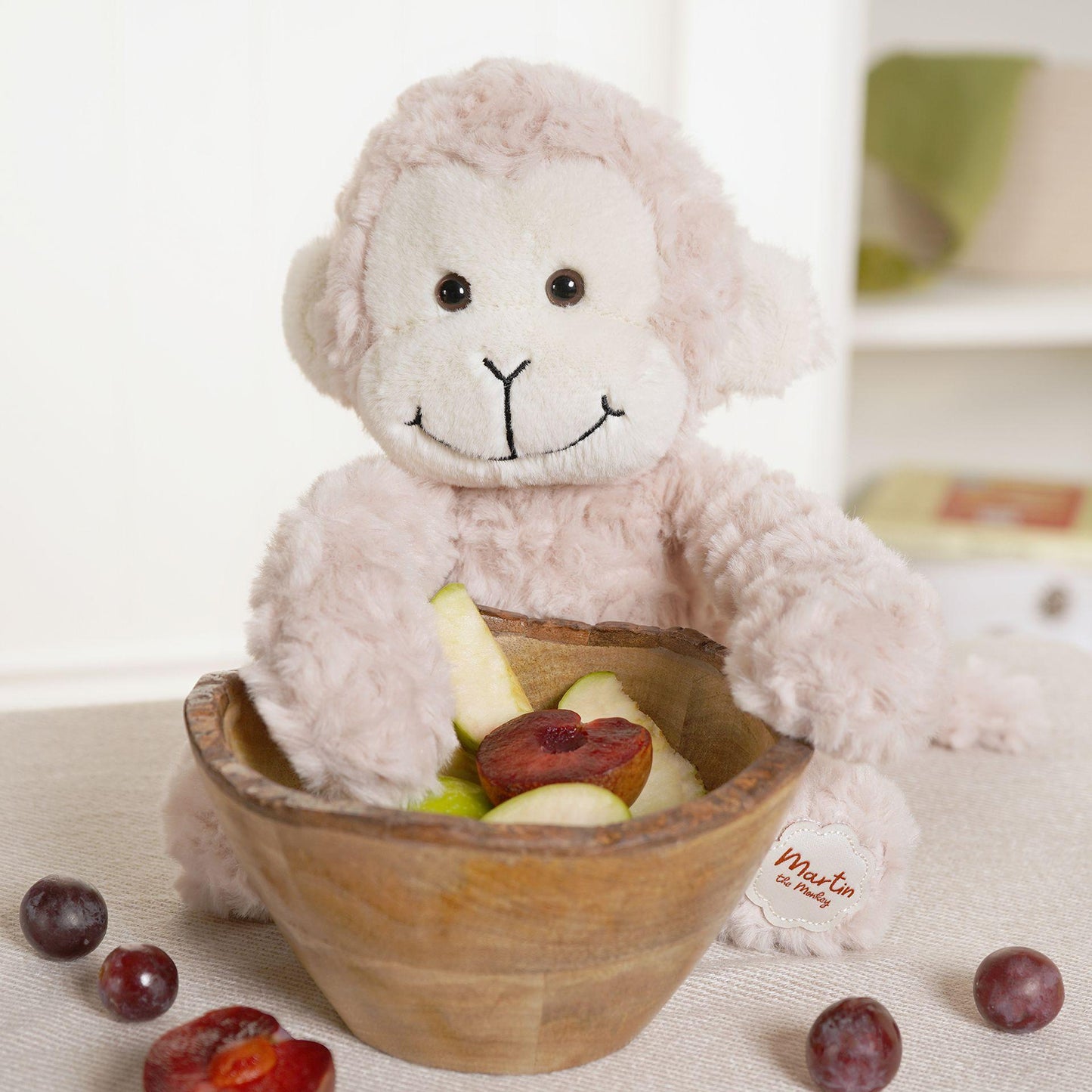 Light brown - Back - Martin The Plush Sitting Light Brown Monkey 22 cm