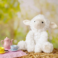 White - Back - Lottie The Plush Sitting White Lamb 22 cm
