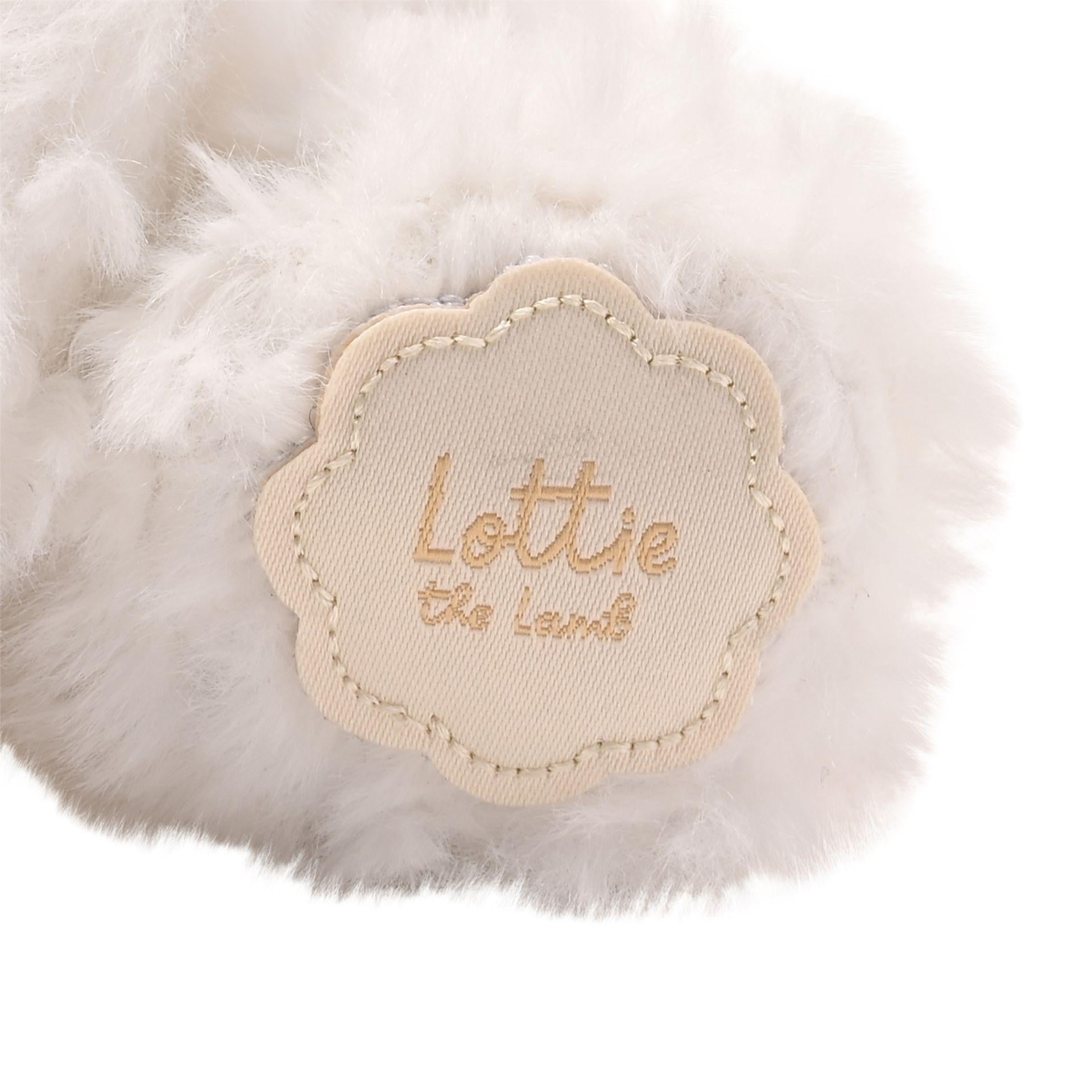 White - Pack Shot - Lottie The Plush Sitting White Lamb 22 cm