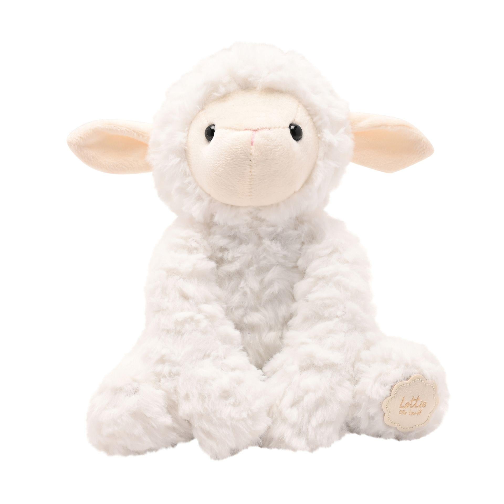 White - Front - Lottie The Plush Sitting White Lamb 22 cm