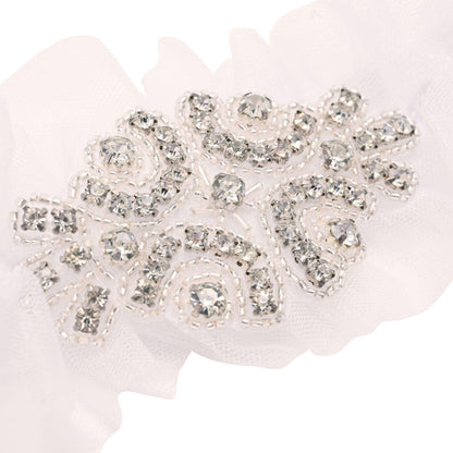 White - Lifestyle - Amore Garter - White Tulle With Diamante