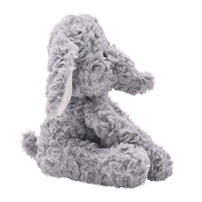 Grey - Side - Ethel The Plush Sitting Grey Elephant 22 cm