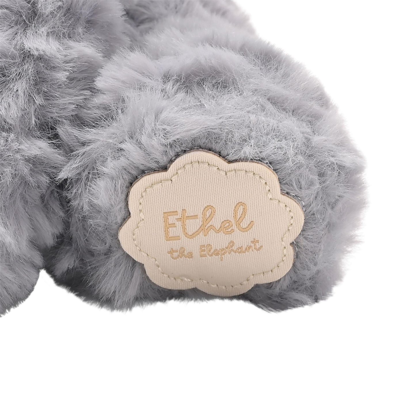 Grey - Pack Shot - Ethel The Plush Sitting Grey Elephant 22 cm