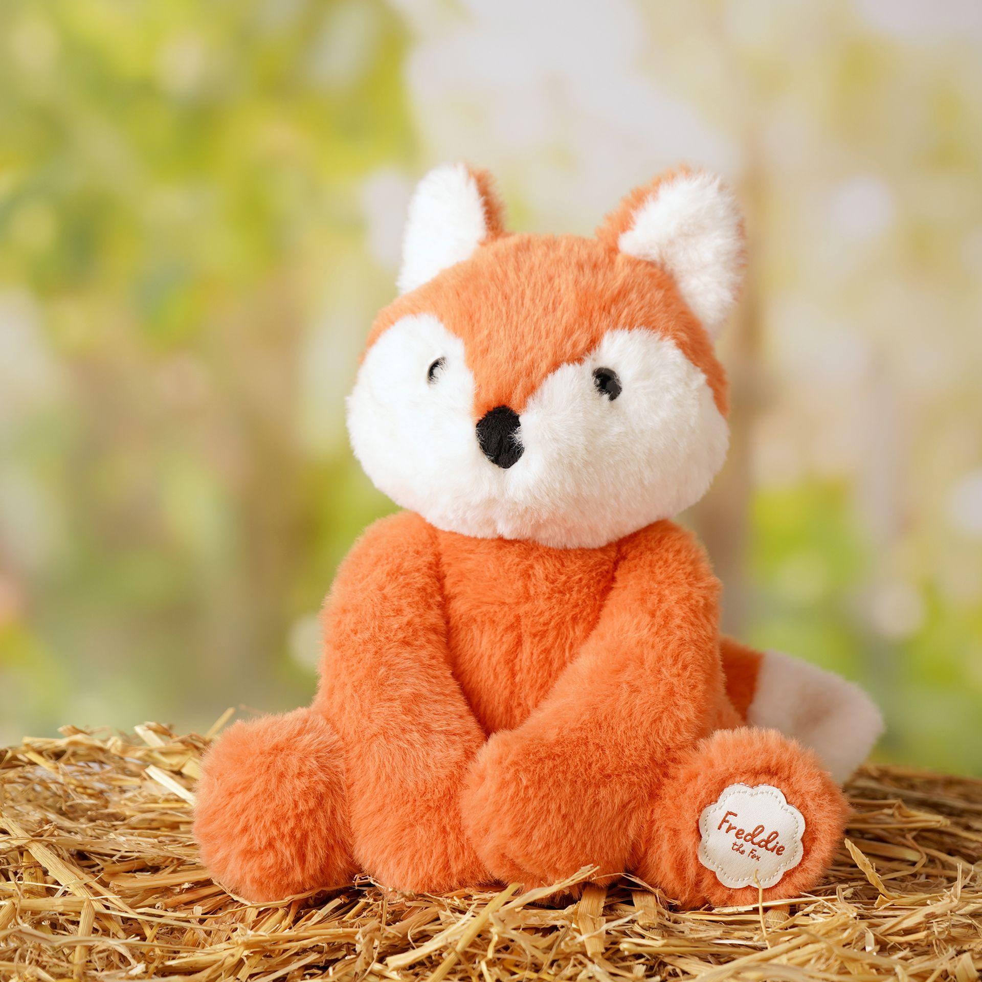 Orange - Back - Freddie The Plush Sitting Brown Fox 22 cm