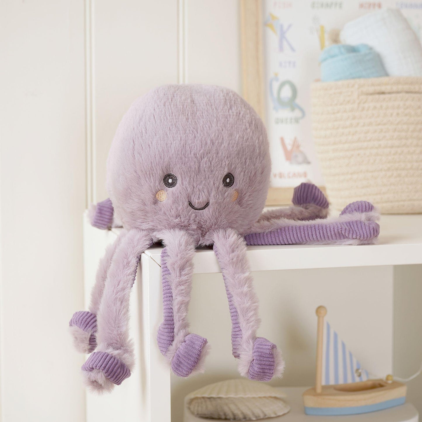 Lilac - Back - Otto The Plush Lilac Octopus 30 Cm