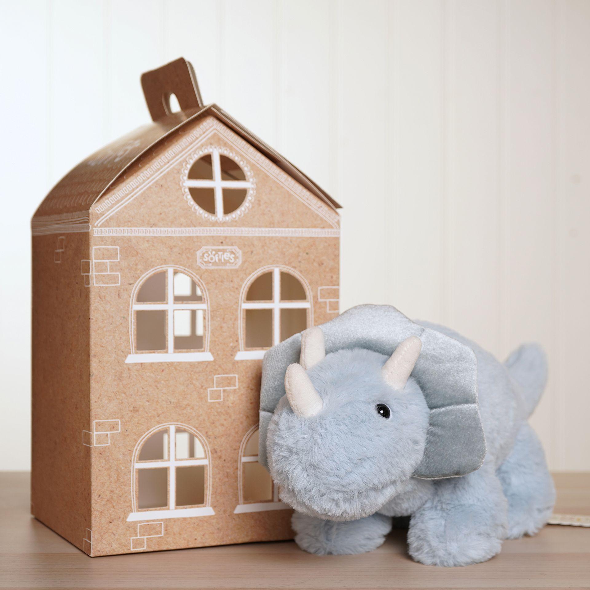 Blue - Close up - Tyrone The Plush Blue Dinosaur 40 cm