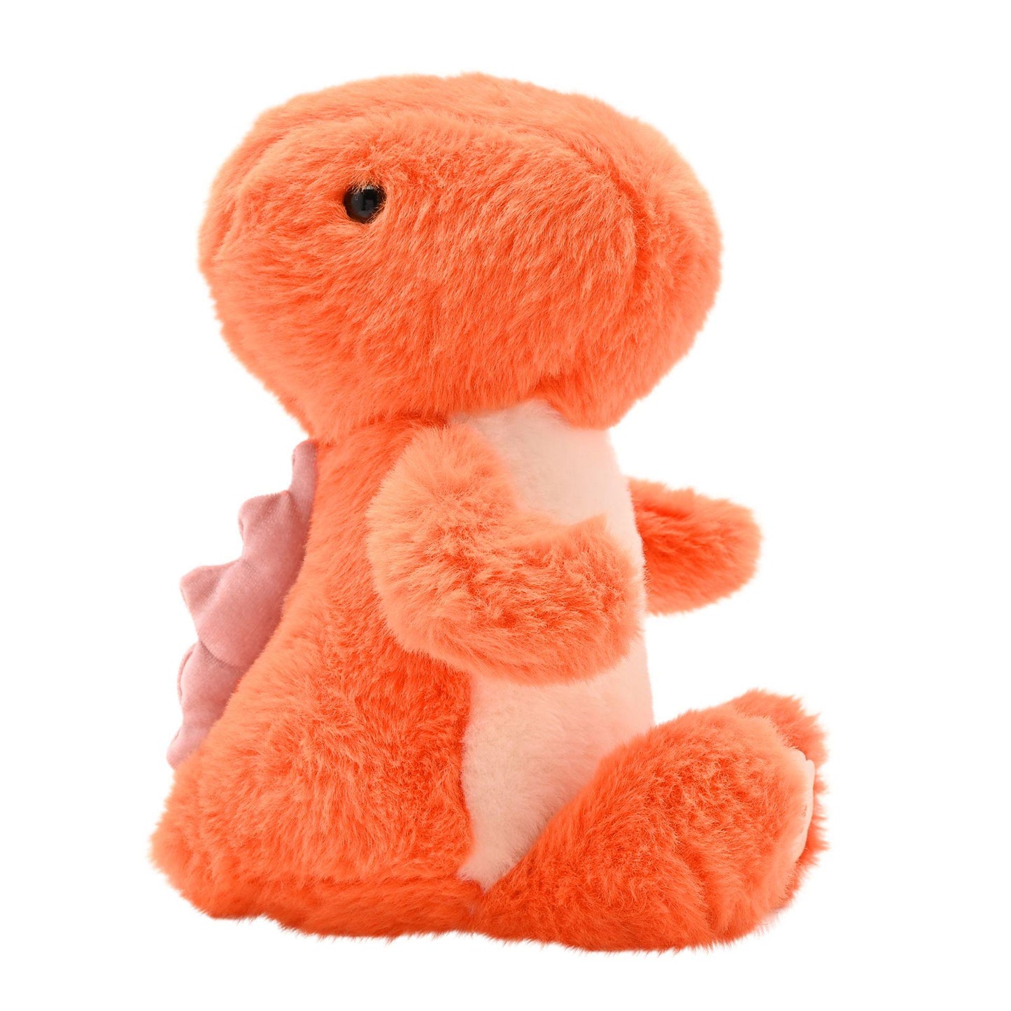 Orange - Front - Daphne The Plush Sitting Orange Dinosaur 21 cm