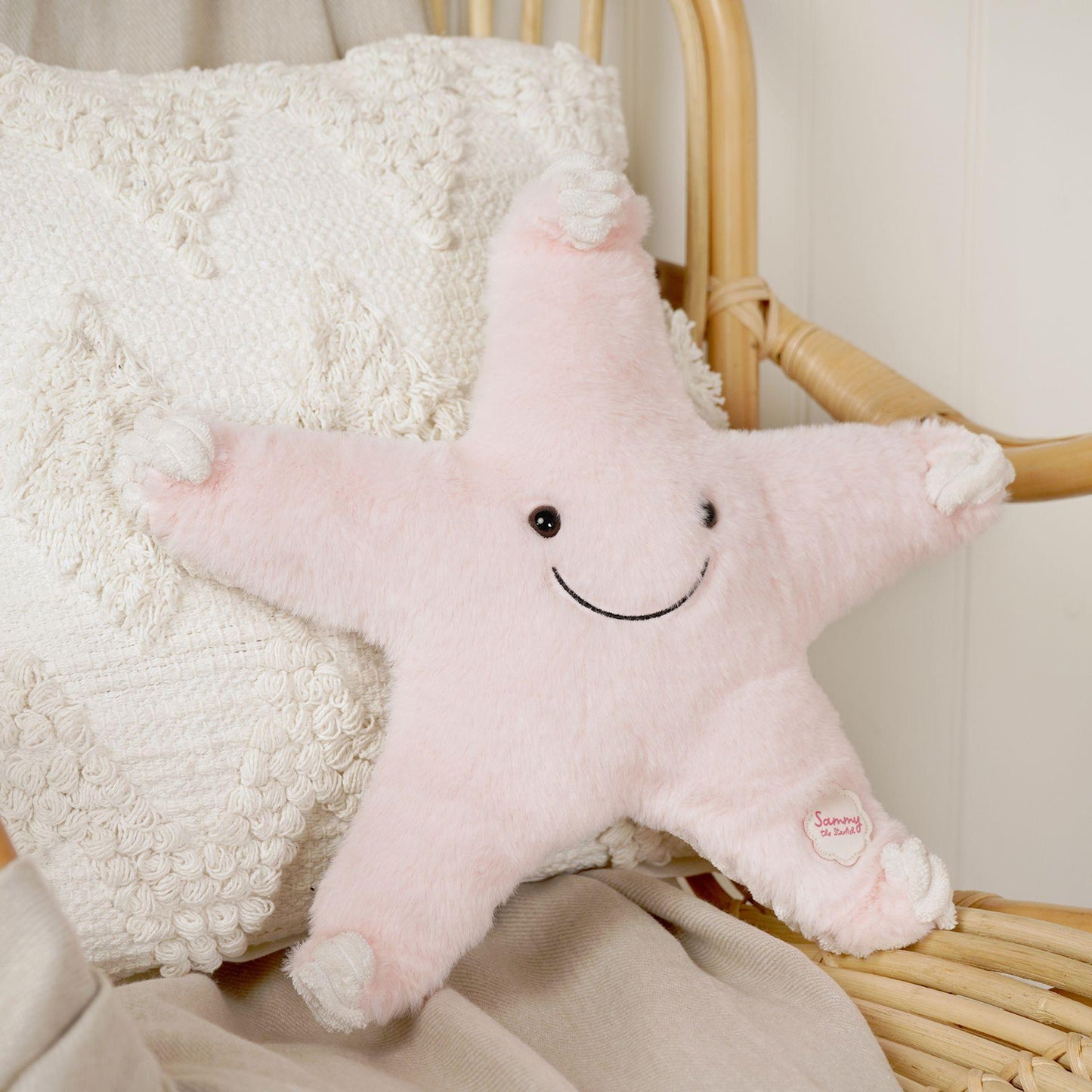 Pink - Back - Sammy The Plush Pink Sea Star 40 cm