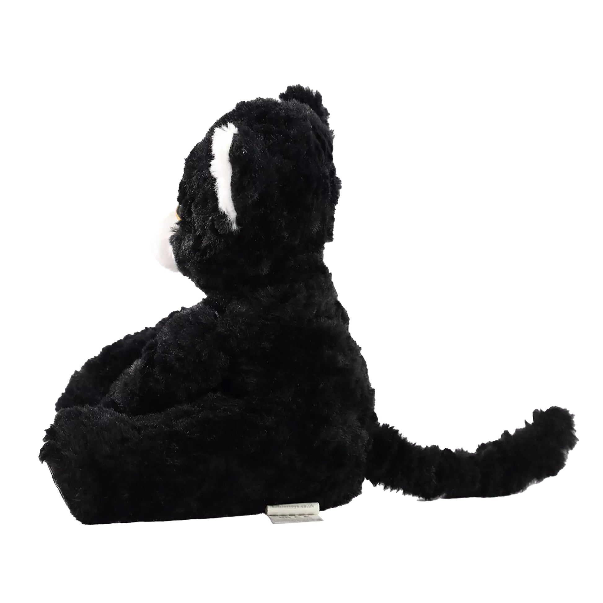 One Colour - Side - Crumpet The Plush Black and White Cat