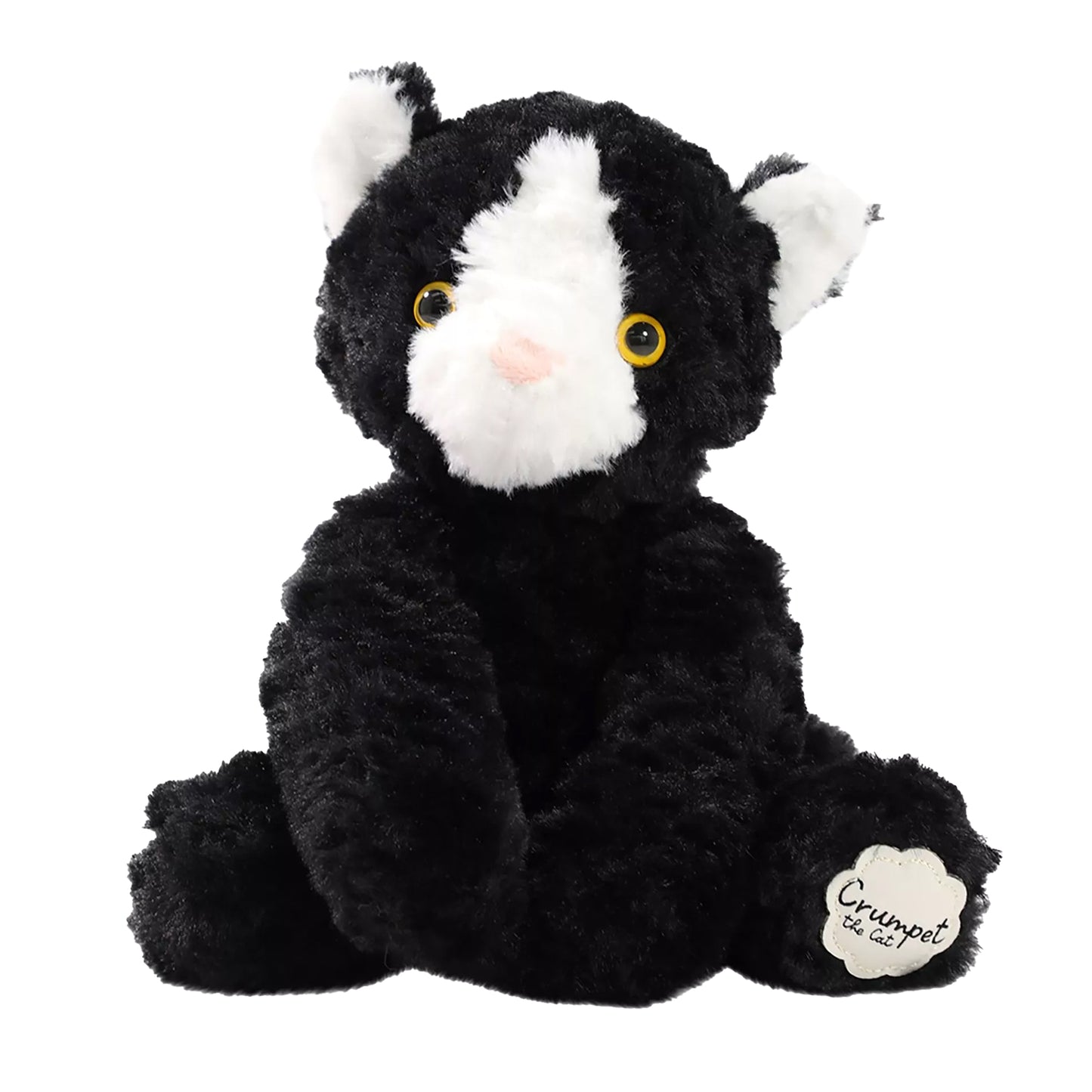 One Colour - Front - Crumpet The Plush Black and White Cat