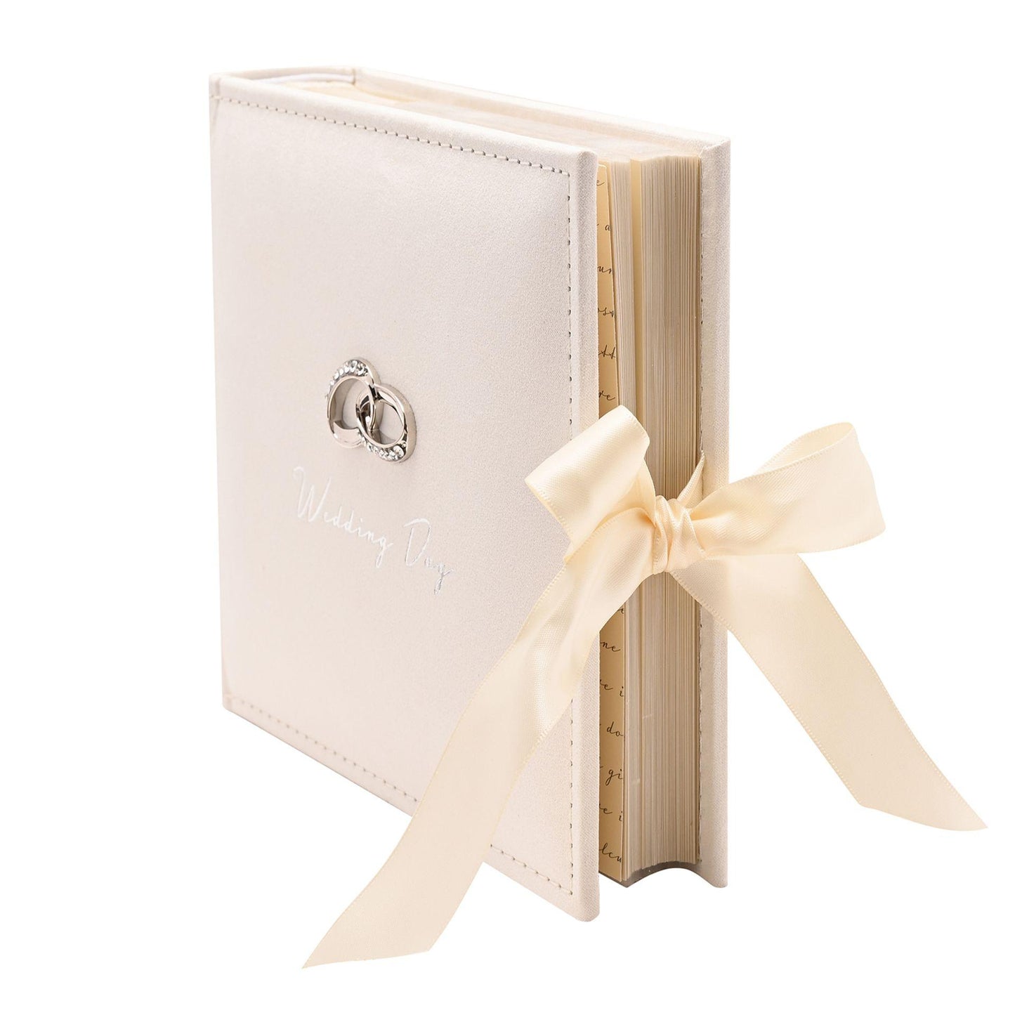 Ivory - Back - Amore Suede Wedding Album Holds 100 x 6 x 4 Pictures