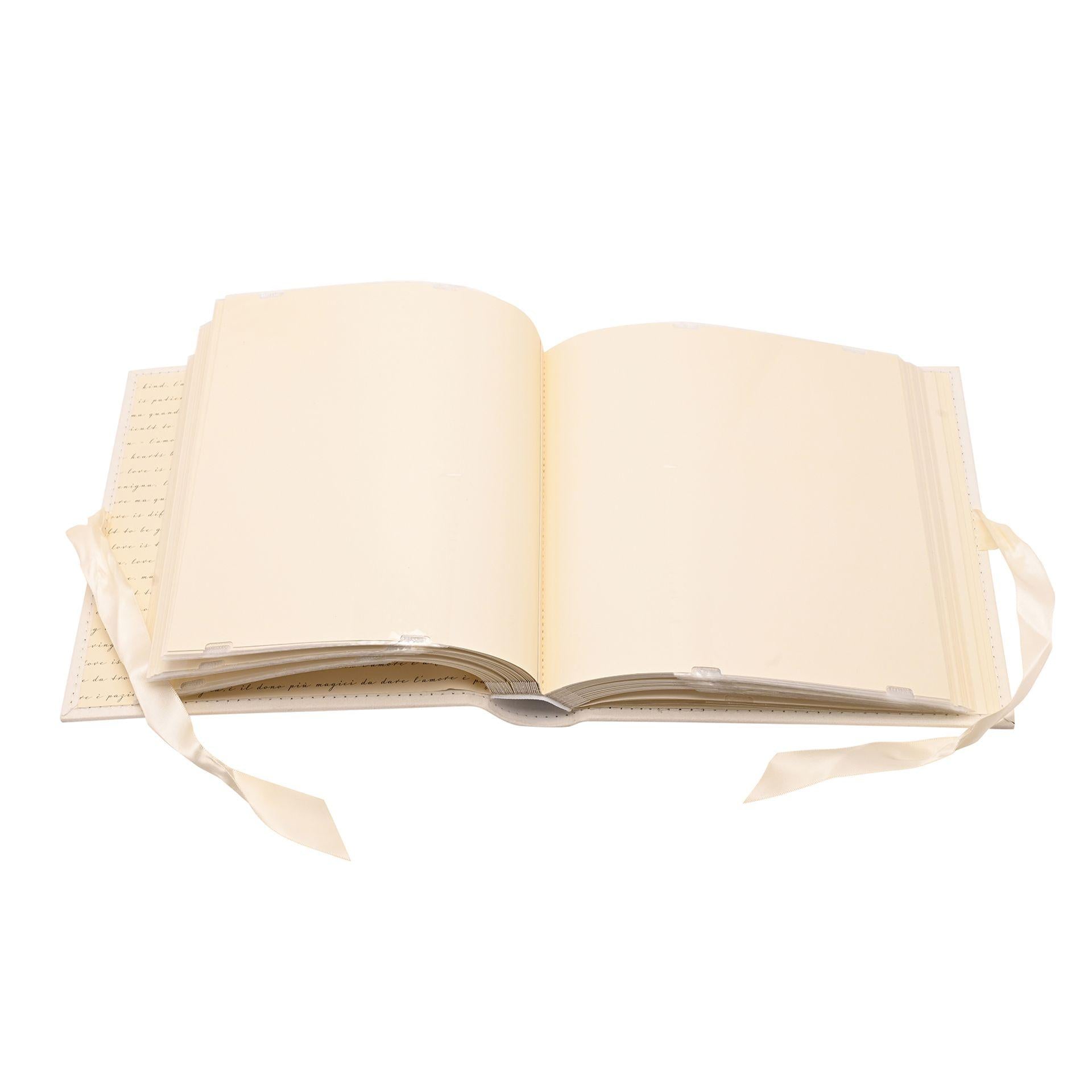 Ivory - Pack Shot - Amore Suede Wedding Album Holds 100 7 x 5 Pictures