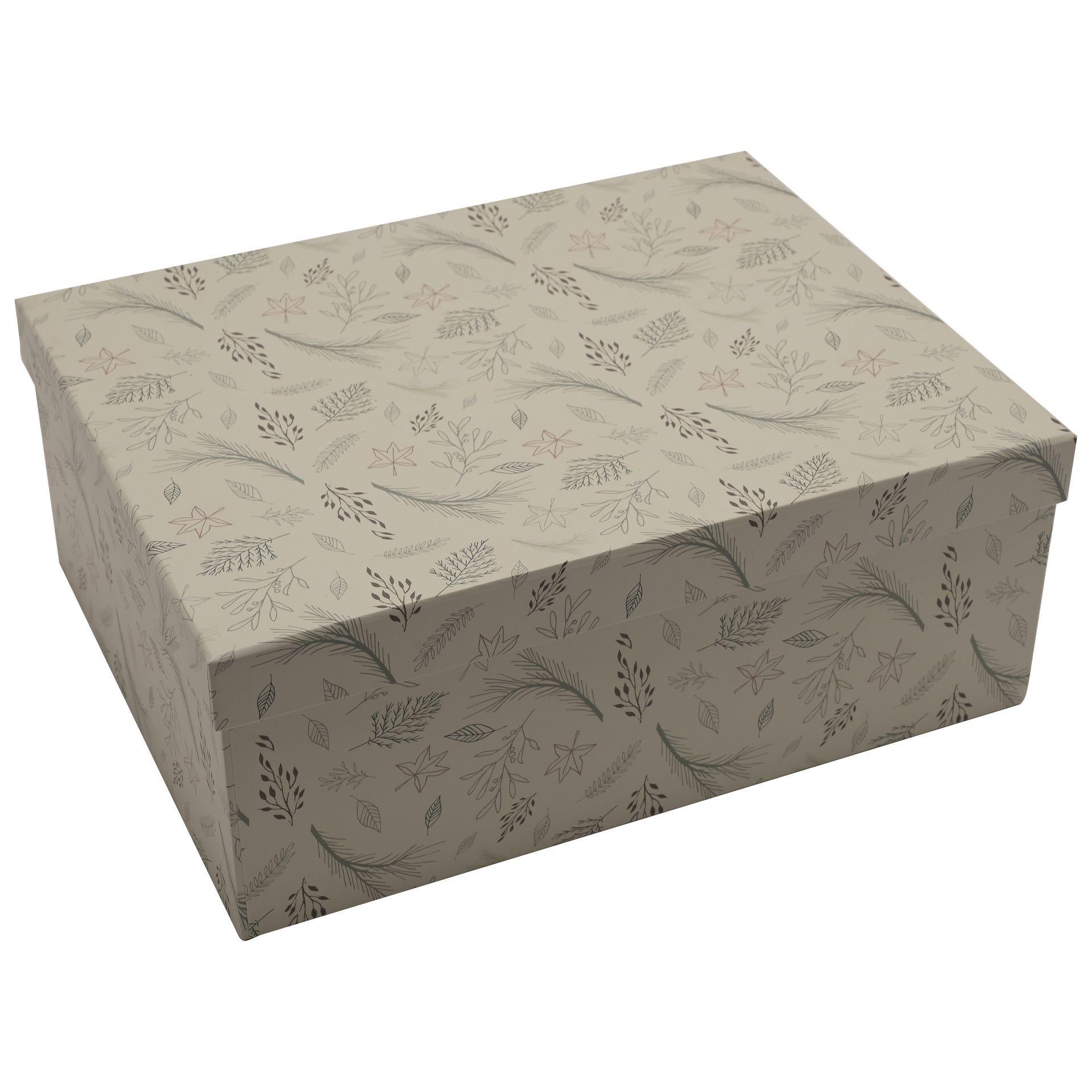 Green - Back - Set of 6 nested Winter Wilds Gift Boxes