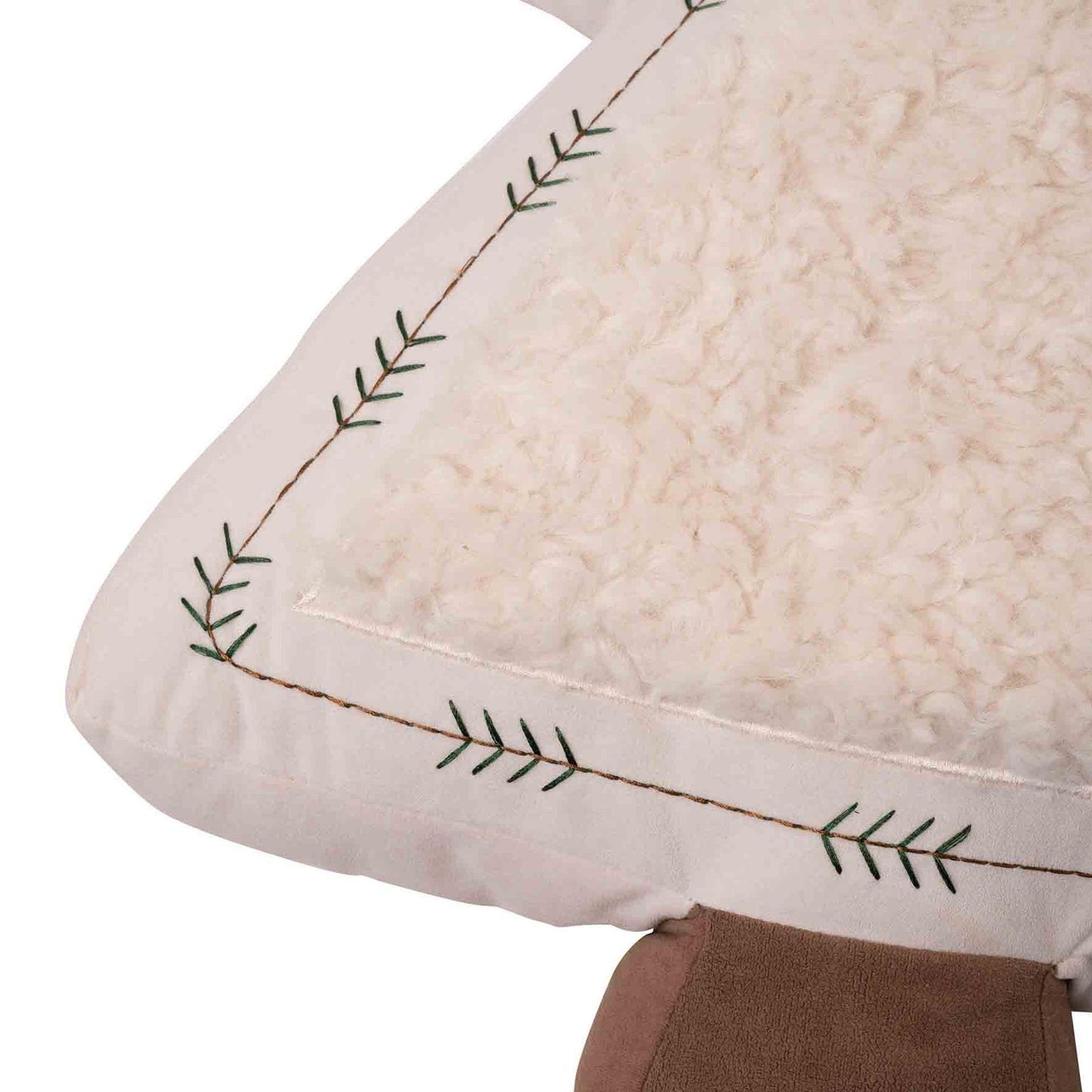 White - Back - Fabric Tree Shaped Cushion