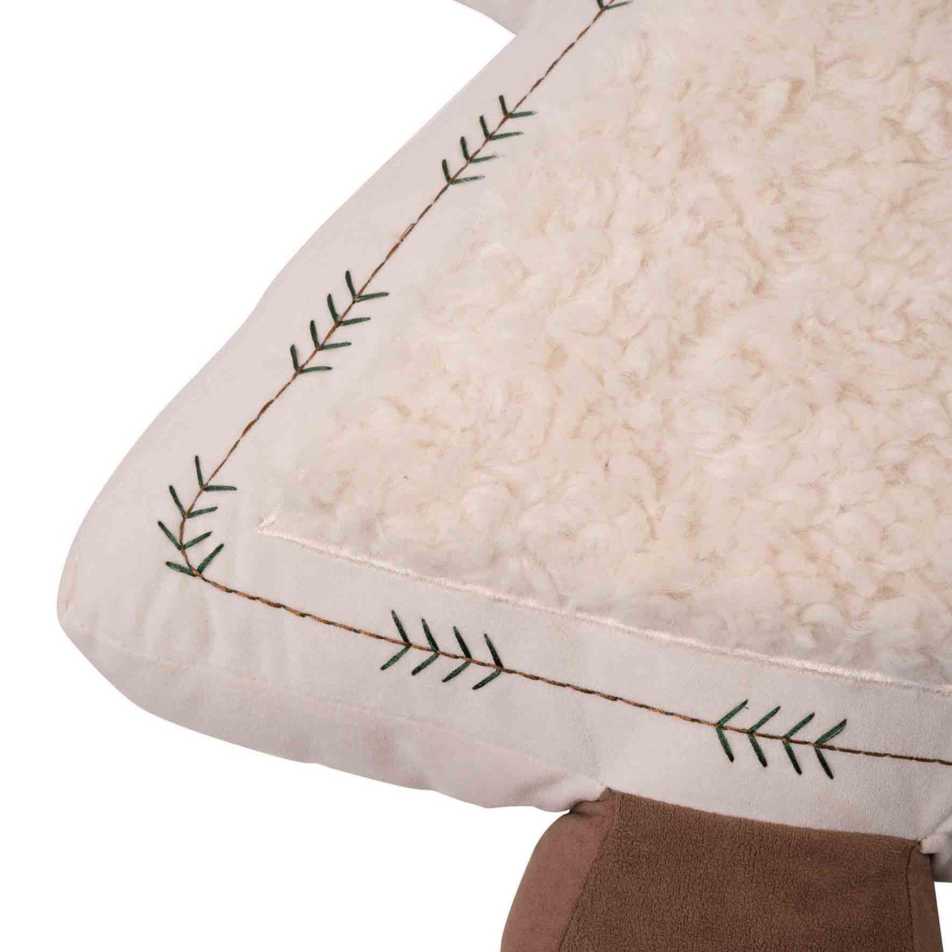 White - Back - Fabric Tree Shaped Cushion