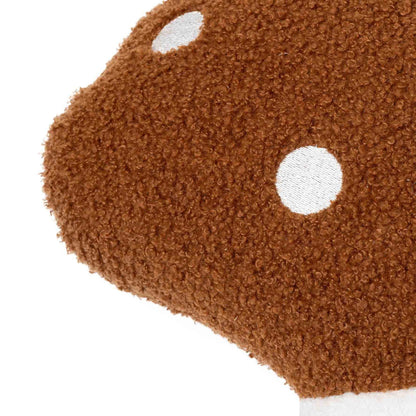 Brown - Back - Fabric Mushroom Shaped Cushion