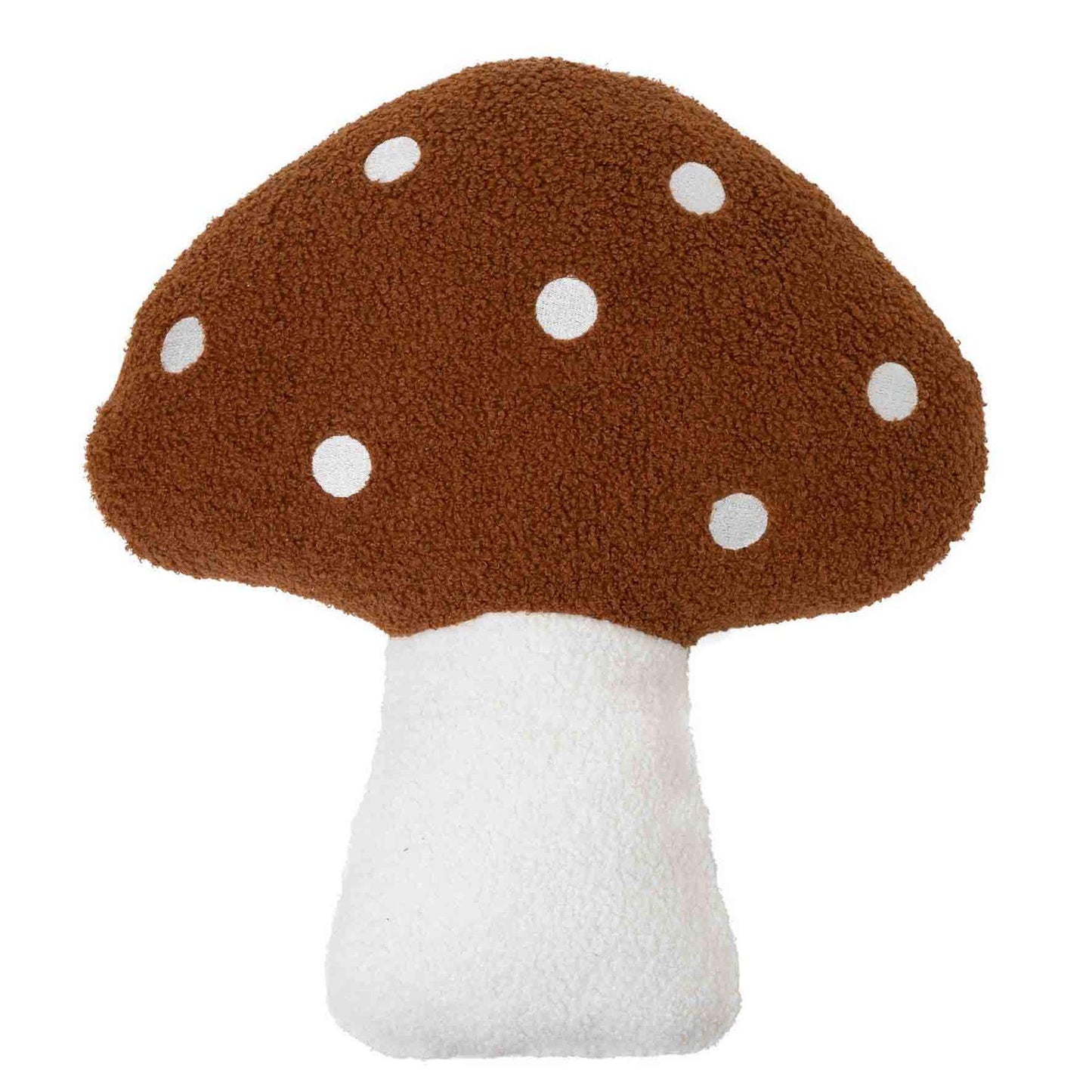 Brown - Front - Fabric Mushroom Shaped Cushion