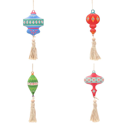 Various - Front - Set Of 4 Hanging Metal Decorations