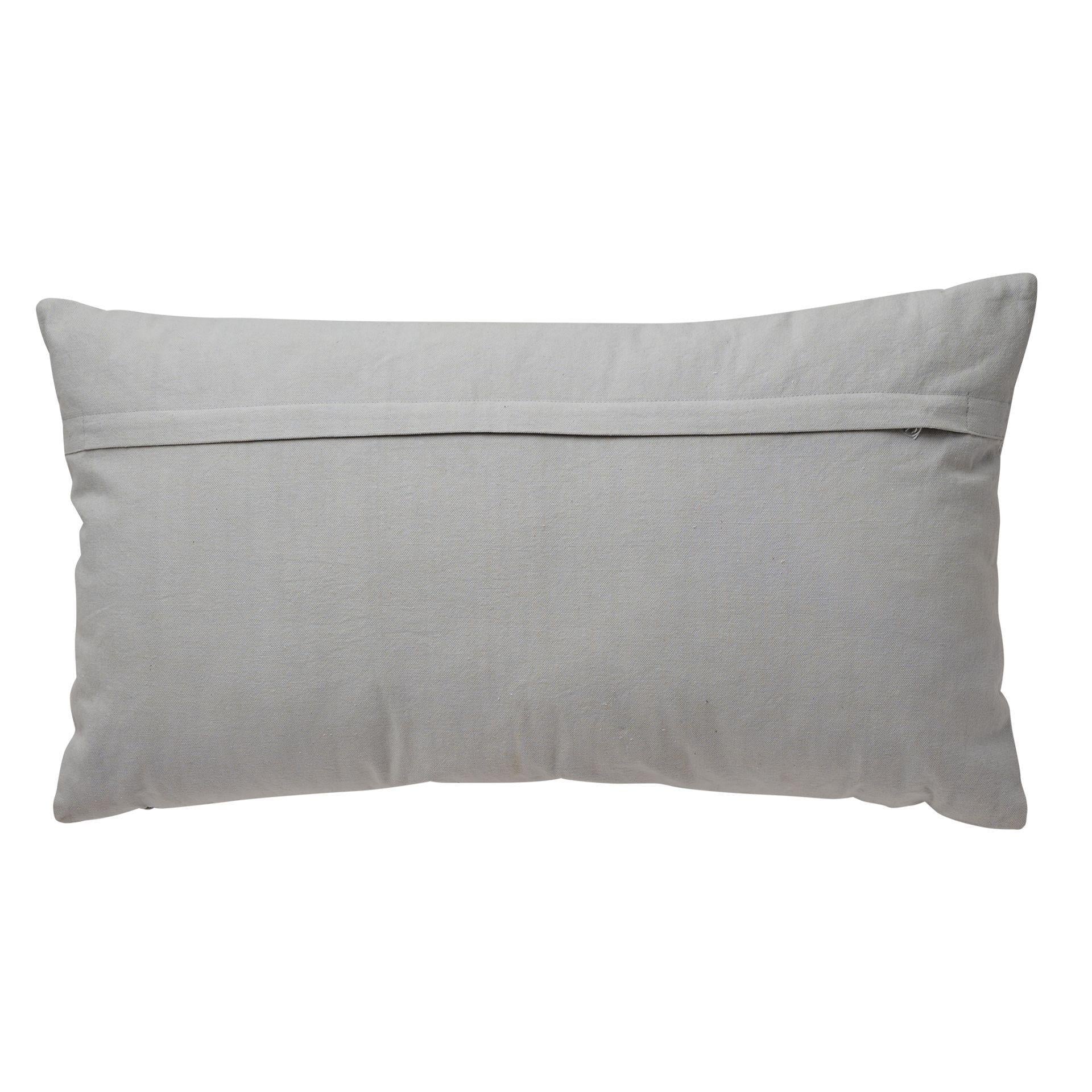 Grey - Back - Beaded Cushion Fa La La - Rectangular