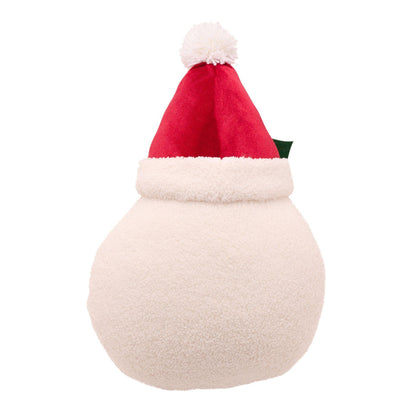 White - Back - Santa Merry Christmas Shaped Cushion 45cm
