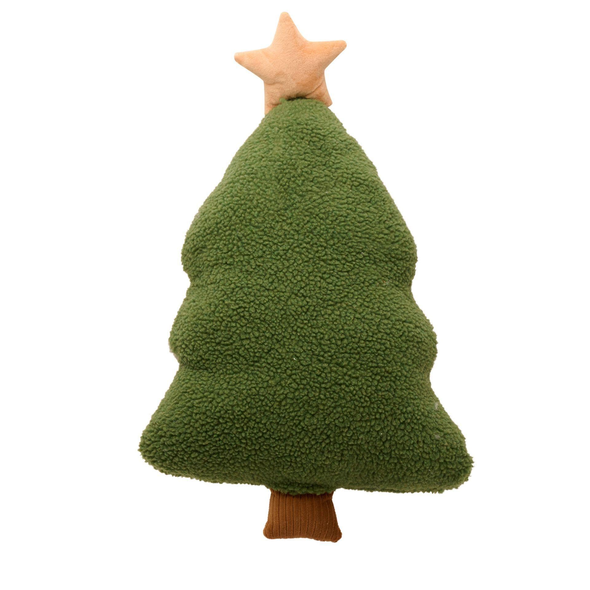 Green - Side - Christmas Tree Shaped Cushion 61cm