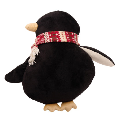 black - Side - Penguin Shaped Cushion 39cm